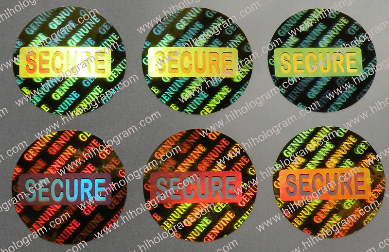 Secure hologram sticker photo